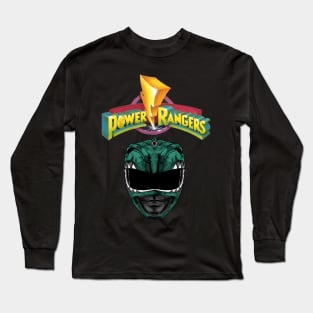 power ranger green head Long Sleeve T-Shirt